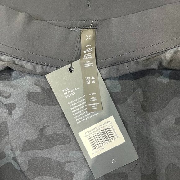 NEW Men’s Ten Thousand Athletic Interval Black 7 Inch Unlined Shorts Size XXL - Picture 6 of 6